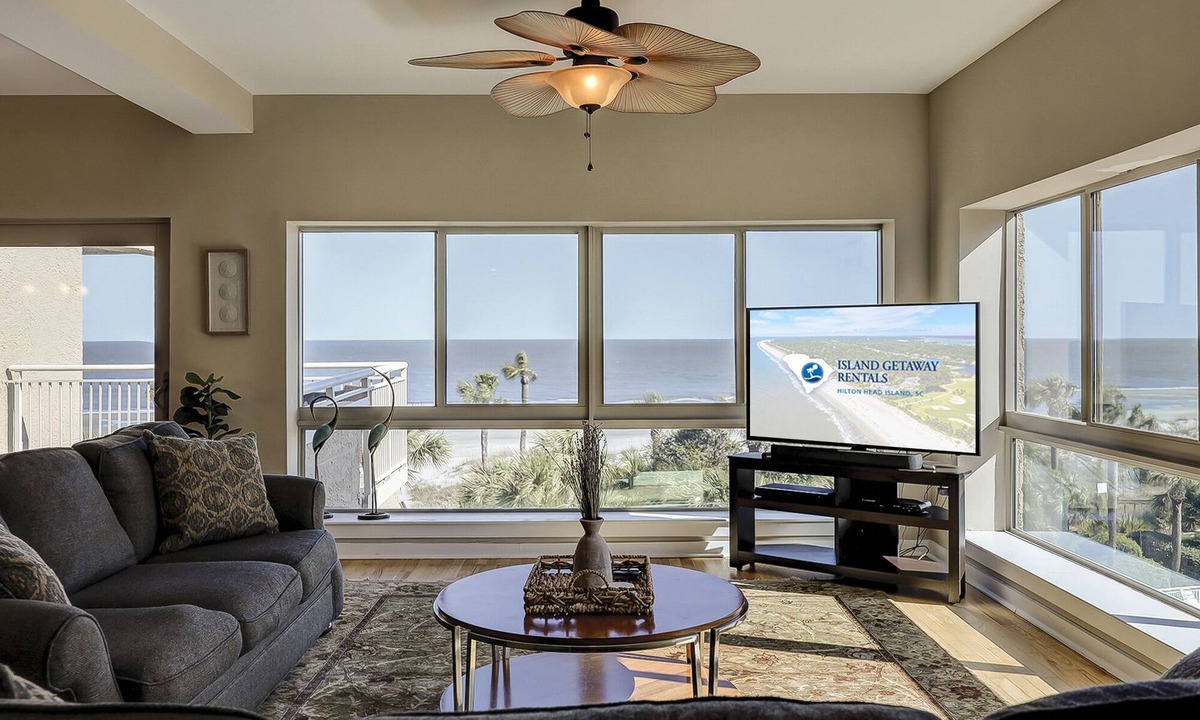 Palmetto Dunes Villa | 424 Captains Walk has panoramic ocean views located in Palmetto Dunes.