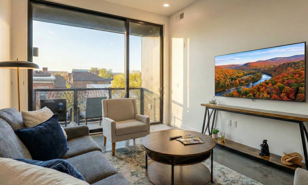 Mann Apartment | Chic Downtown Condo Steps from UIowa & Nightlife