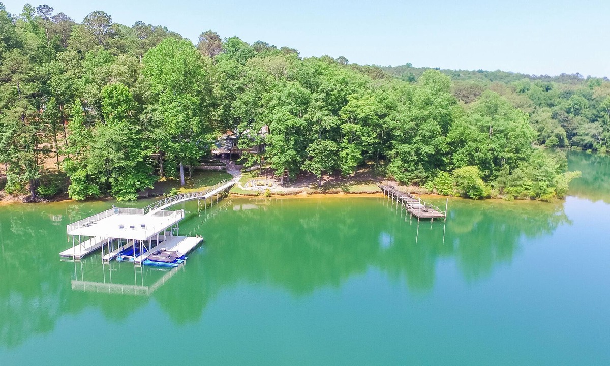 Jasper House | Clear Creek Escape - double decker dock, swim dock and fishing pier