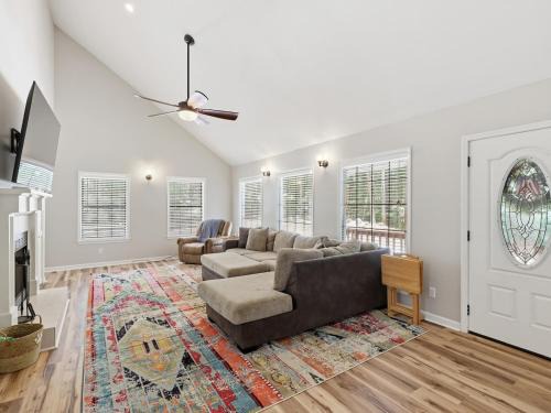 Dadeville House | Cozy Lake House Retreat Firepit and Game Room