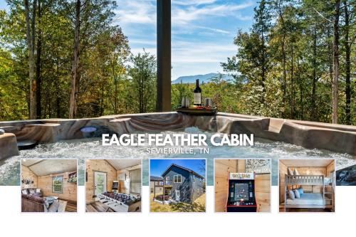 Sevierville House | Eagle Feather Cabin- Modern Retreat, Hot Tub, Games & Scenic Yard Escape