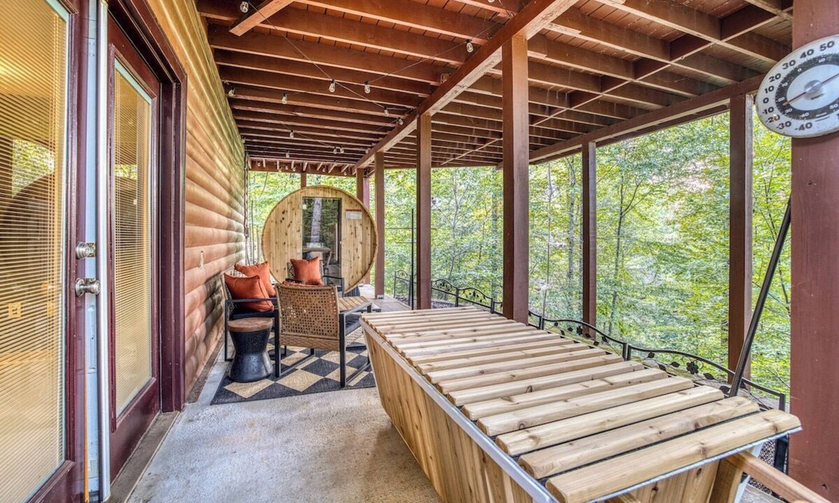 Ellijay Cabin | Ellijay Luxe Cabin - Hot Tub~Sauna~Cold Plunge
