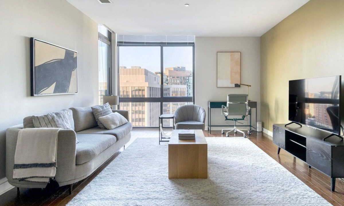 Woodmont Triangle Apartment | Inviting Bethesda Bainbridge 2BR w/Gym & Rooftop Pool, nr Metro, by Blueground
