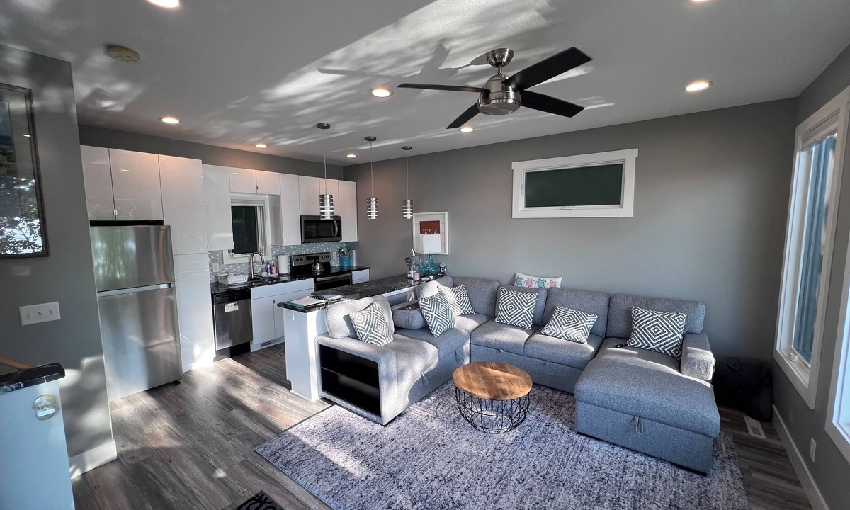 Turtle Lake House | Lakefront Luxury Modern Home With Docks, Fire Pit & Pontoon Boat Rental