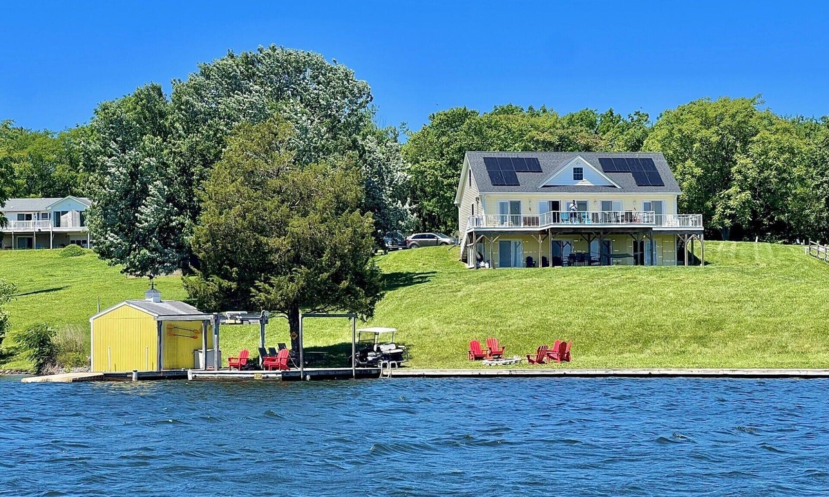 Aspen Hill House | Lakefront of 240 feet on Private side. Lake and Sunrise view from every room!