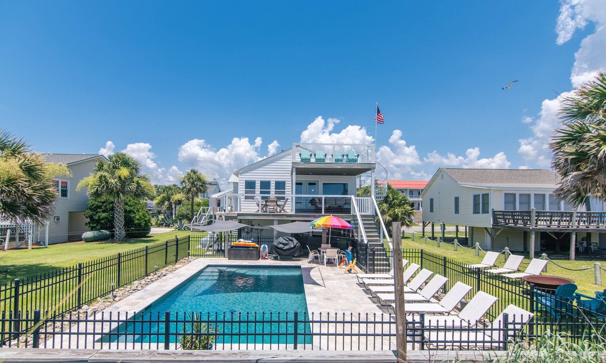 Edisto Island House | Marysol:Edisto Oceanfront Home + Guest House; 6BR, Private Pool, Beach & Ocean Views