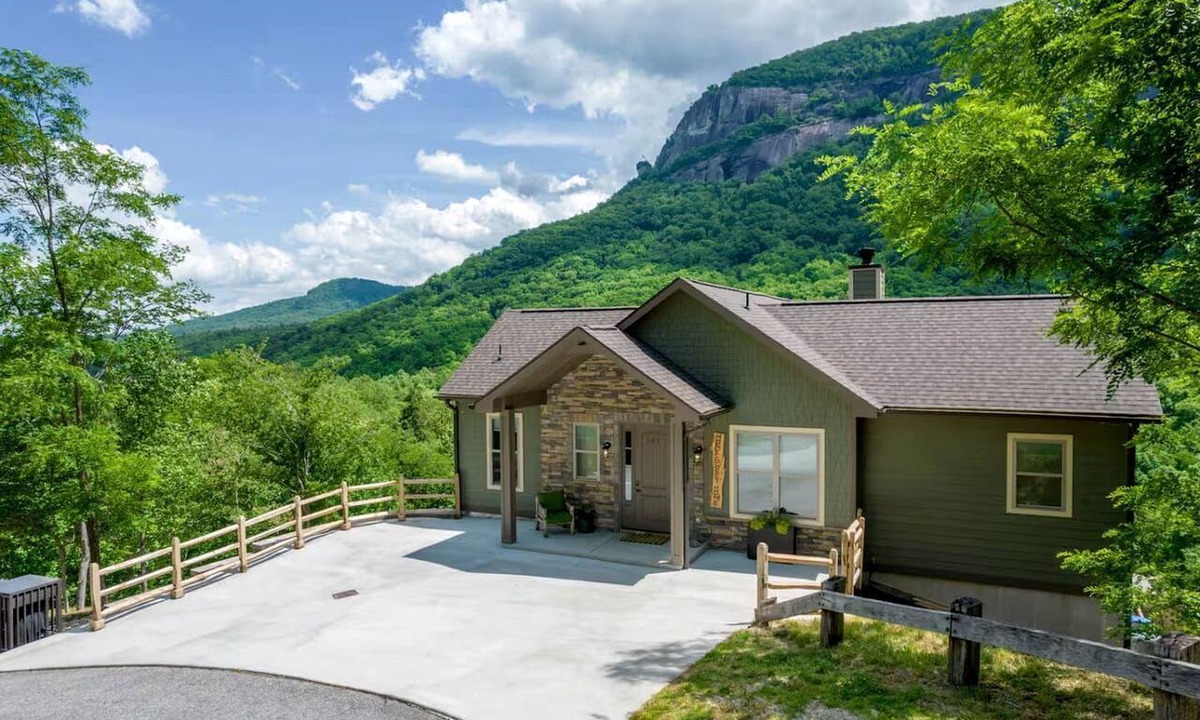 Chimney Rock House | Mountain Hideaway with Waterfall Views & Relaxing Hammocks in Chimney Rock, North Carolina