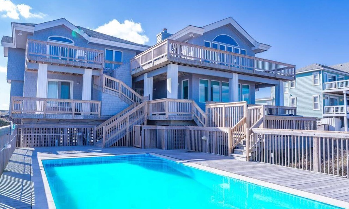 Ocean Hill House | Oceanfront Estate, Corolla, 7 Bedrooms, Heated Pool, Hot tub with oceanview, Lighthouse views
