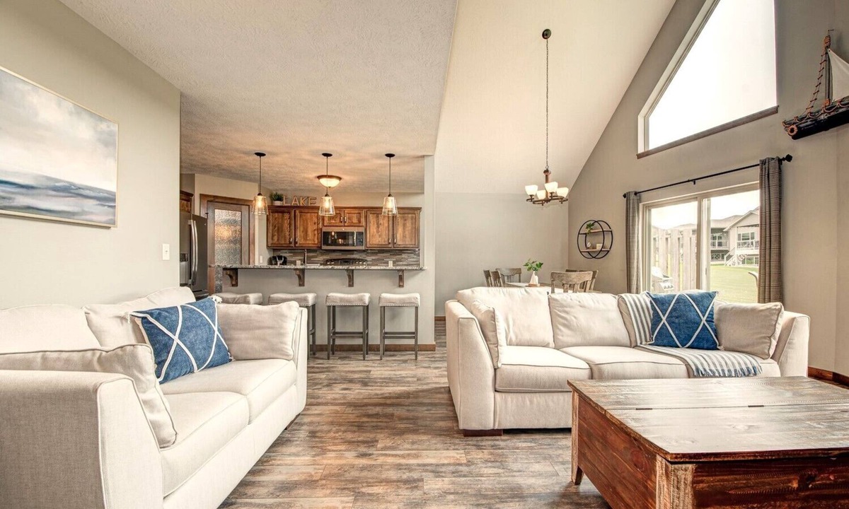 Spirit Lake House | Okoboji Oasis: High-end cabin with pool, fire pit, and two king beds