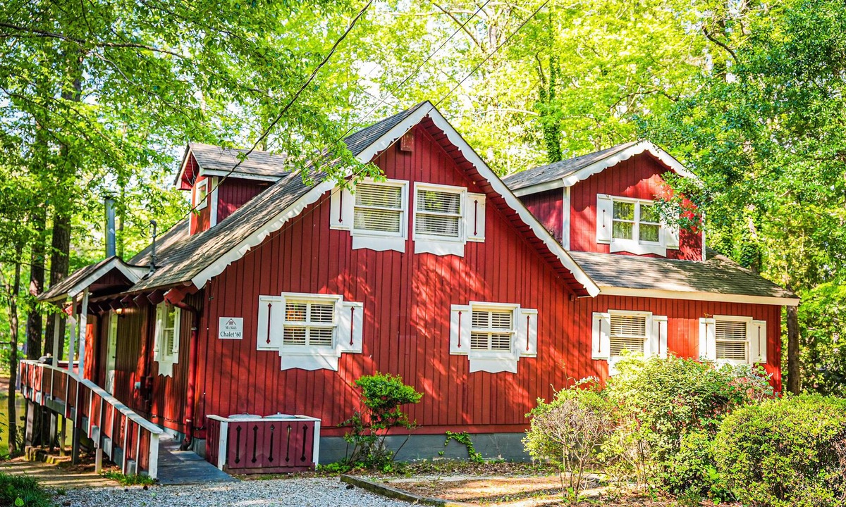Pine Mountain Ski Chalet | One of a kind our Mini Lodge Chalet directly across from our pool!
