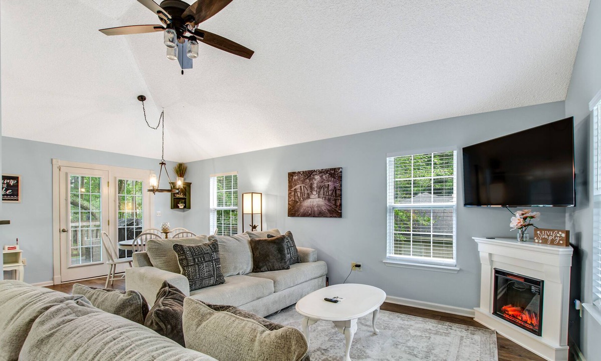 Midway House | Peaceful lake escape with water views, outdoor games, firepit, & on-site fishing