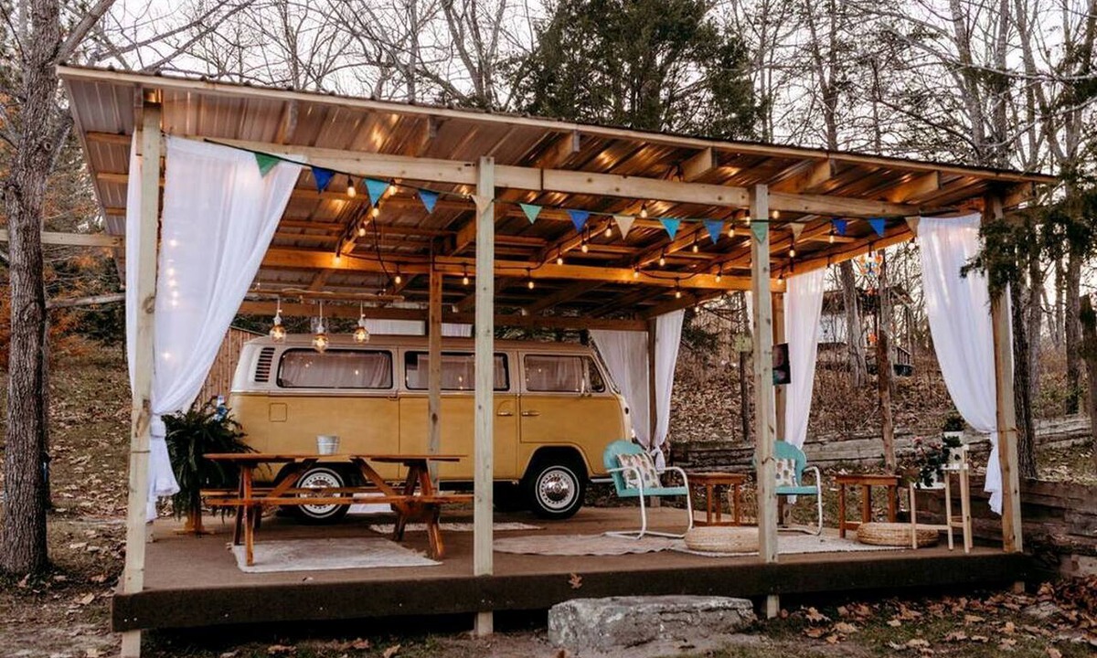 St. Clair House | Refurbished Campervan Rental Perfect for Glamping in Missouri