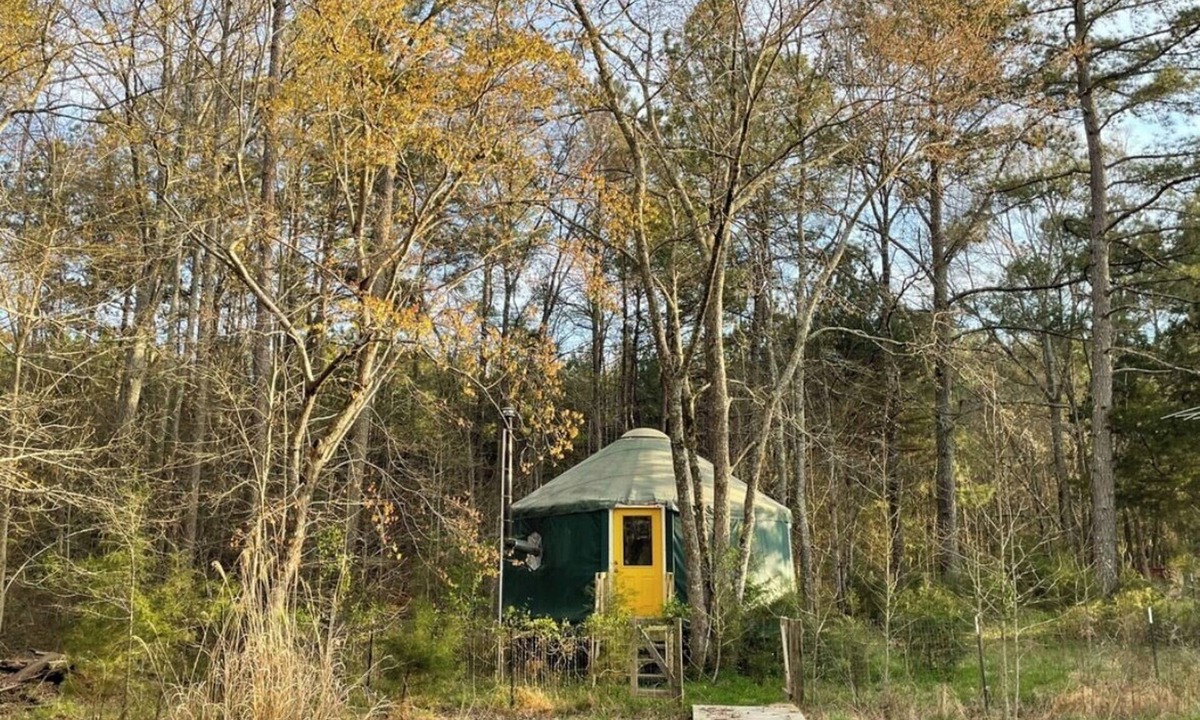 Pittsboro House | Relax in a Cozy, Skylit Yurt at a Farm Animal Sanctuary