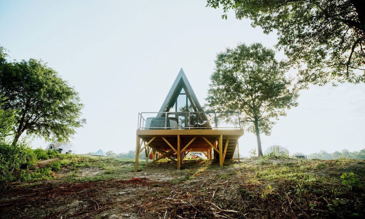 Coosa Cabin | Romantic A-Frame Cabin with Hot Tub Perfect for Couples in Cedar Bluff, Alabama