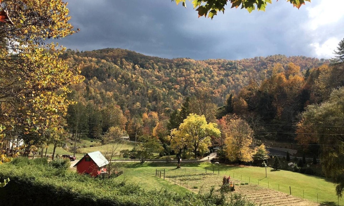 Sugar Grove Cabin | Romantic Farm-Stay Cabin with Petting Zoo & Hot Tub near Boone, NC