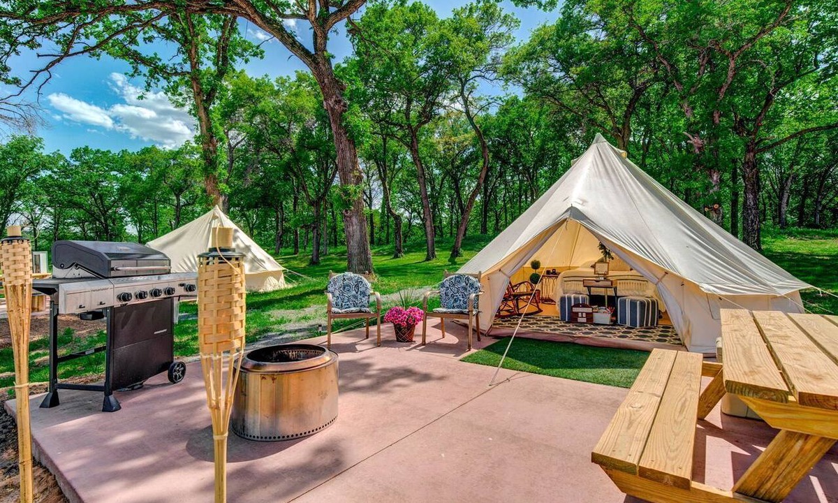St Croix Falls RV Rental | Romantic Quaint Bell Tent Perfect for a Secluded Couple Escape in Saint Croix Falls, Wisconsin