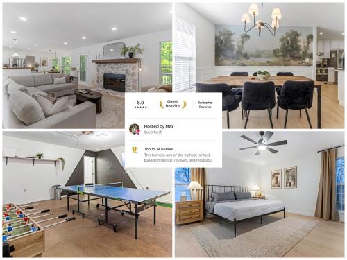 Boiling Springs House | Sleeps 12 | 2 Kings w/Ping-Pong, Gym, Arcade, BBQ