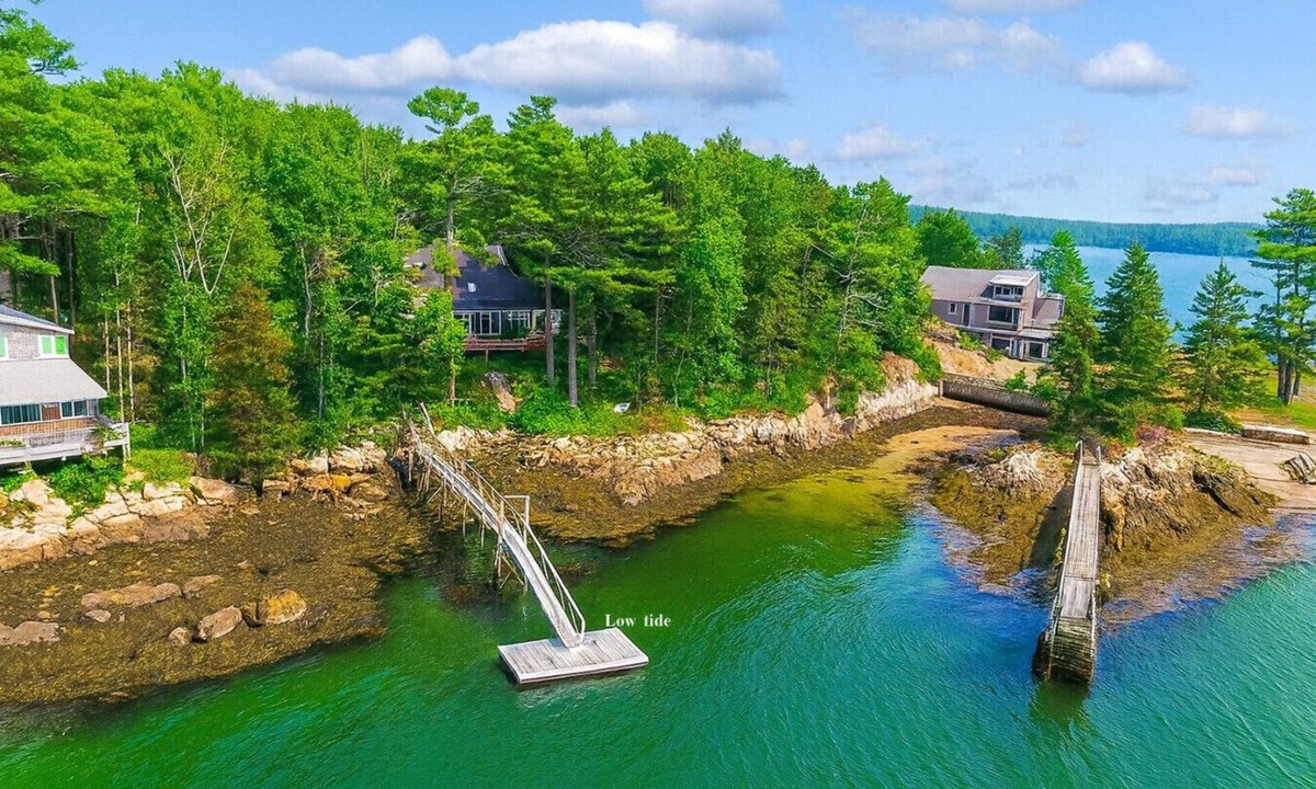 West Bath House | Stunning Waterfront Retreat with Private Dock, Water Views & Cozy Fireplace