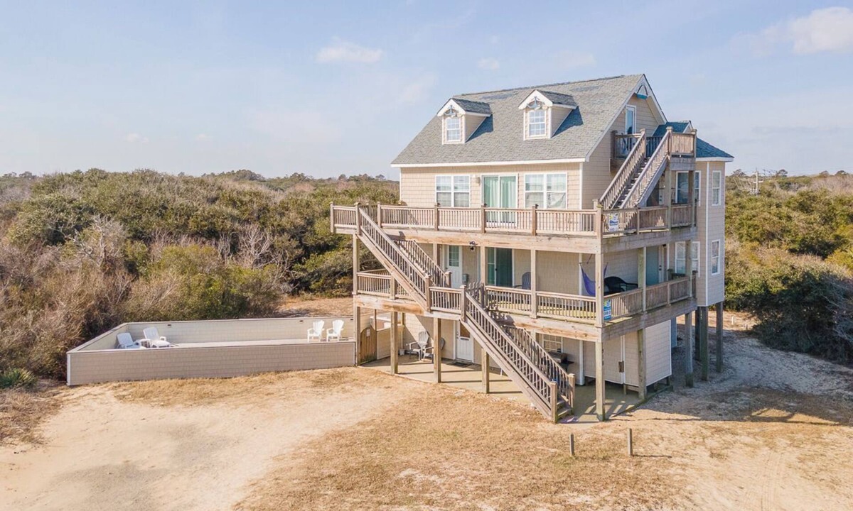 Carova Beach House | Unobstructed ocean views and wild horses all around at Happy Ours!
