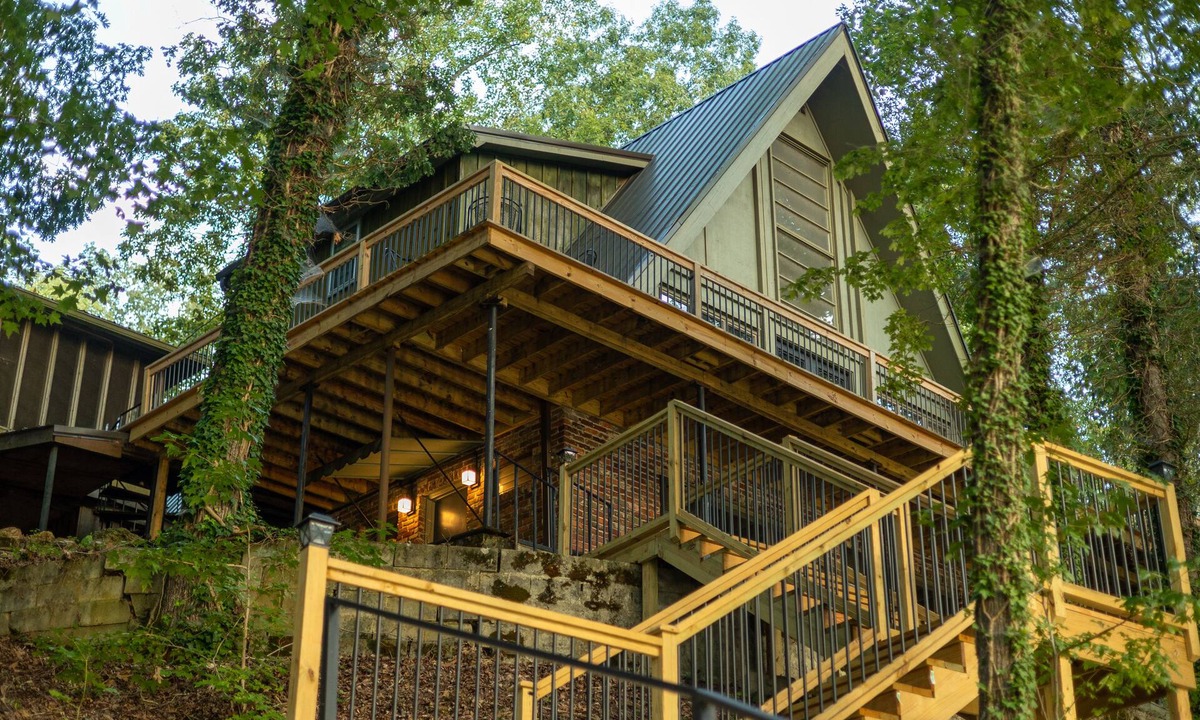 Killen House | Waterfront A-Frame on Wilson Lake - Pier, Firepit & Game Room