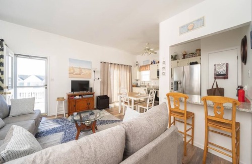 Sea Isle City Condo | 2 Bedroom Condo-Spacious deck, within walking distance to stores, restaurants, & the beach!