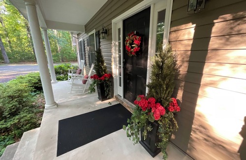 Lakeside Woods House | 300 feet Private Level Waterfront, Beach, Deep Water Dock, Waterside Firepit