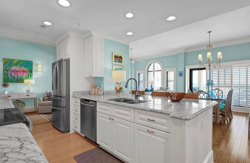 Shell Island Condo | 3BR/3BA Dune Ridge Condo with Elevator, Pool & Ocean Views