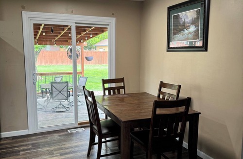Hutchinson House | 4-bedroom home in Hutchinson with beautiful yard and patio. Pet friendly! Enjoy!