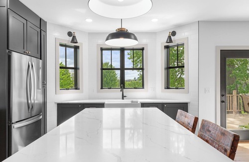 Zumbrota House | 4BR Modern Home, Hot Tub, Fire Table & Family Room