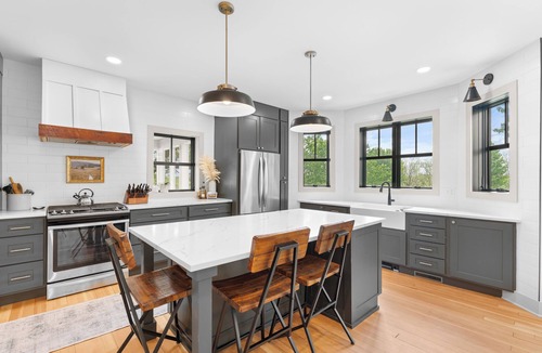 Zumbrota House | 4BR Modern Home, Hot Tub, Fire Table & Family Room