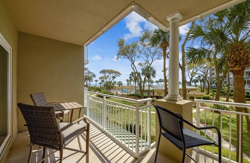 Palmetto Dunes Villa | 6104 Hampton Place ~ Private Balcony Overlooking Pool and Ocean! Steps to Beach!