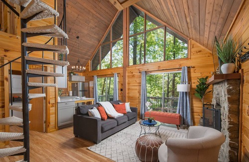 Deep Gap Cabin | A-frame Hot Tub Getaway!, Grill, 2 Decks, Trails, EV & Dog Friendly