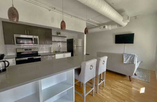 Old Market Apartment | A historic 900 square foot Atrium loft in the heart of the Old Market