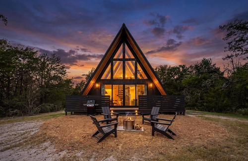 Ledbetter Cabin | A quiet A-frame escape in the Texas countryside, made for slowing down.