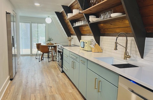 Bynum Cabin | Amazing A-Frame Cabin, Modern Luxury Oasis on a Pond