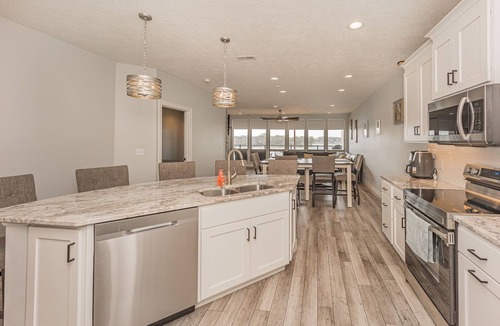 Arnolds Park Condo | Amazing Lakefront 4 bedroom luxury Condo with large deck at Bridges Bay Resort.