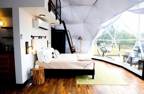 Coosa Cabin | Amazing Lakeside Dome with Private Deck in Cedar Bluff, Alabama