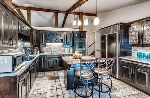Central Oklahoma City House | Beautiful home with large outdoor pool and hot tub. Large beautiful backyard