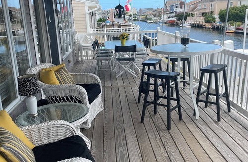 Mantoloking House | Beautiful WATERFRONT HOME WITH PRIVATE DOCK! Short walk to private ocean beach!