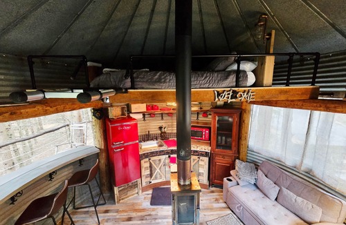 Smithsburg Cabin | Bin There Treehouse - A Grain Bin treehouse!