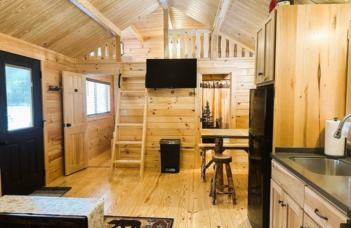 Frank Cabin | Brand New Tiny Home Cabin #2 w/full kitchen, bathroom, 3 bedrooms, wifi, 2 TVs