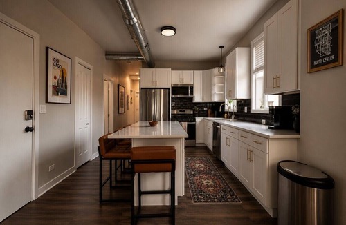 North Center Apartment | Brown Line Lounge | Curated Moody