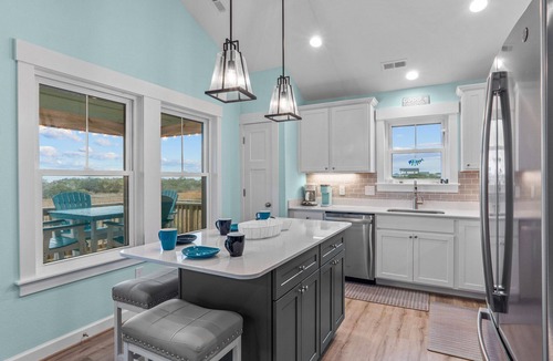 Frisco House | Canalfront Dog Friendly w/Hot Tub, Private Boardwalk, Media Room