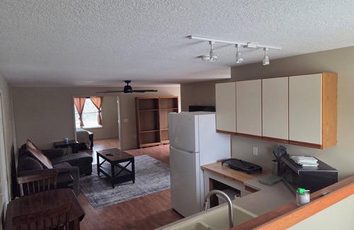 Camanche Apartment | Cozy 1-bedroom apartment in pleasant Camanche with AC. On the Mississippi River
