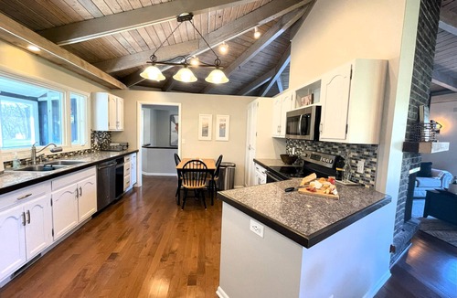 Fontana House | Cozy, Fun Hexagon Home on Wooded Lot in Fontana on Geneva Lake, Close to Lake .