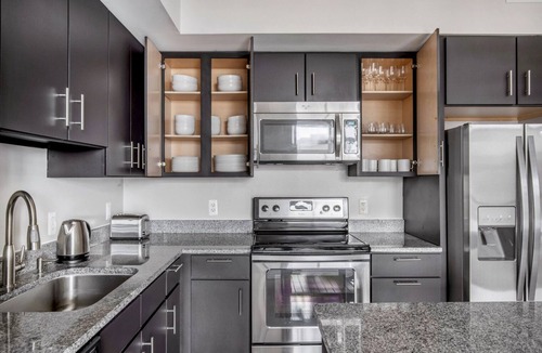 Woodmont Triangle Apartment | Delightful Bethesda Bainbridge 2BR w/Rooftop Pool & W/D, nr Dining, by Blueground