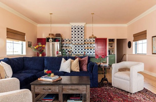 Guthrie House | Experience a cozy, curated stay in our beautifully restored 5BR Schoolhouse and a hydrotherapy massaging hot tub.
