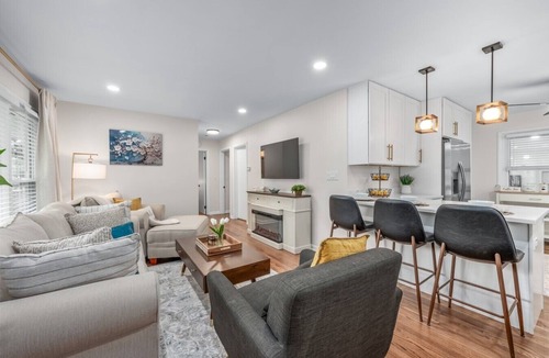 Russell House | Family Stay with Game Garage, Fire Pit, Streaming TVs and Private Yard