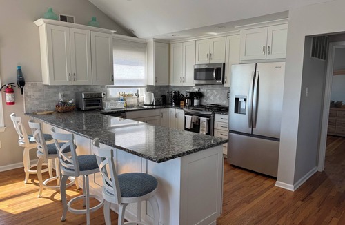 Ship Bottom House | Gorgeous Oceanblock House with Heated Pool steps from beach: 4 Bedroom/2.5 Bath