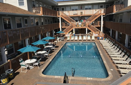 Ortley Beach Condo | HEATED POOL Ocean Ave Seaside Park Steps to Beach & Boardwalk 3 bedrooms